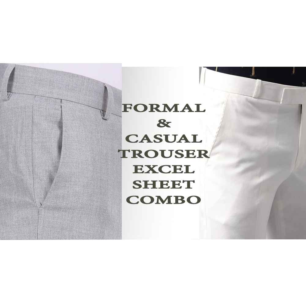 Formal / Casual Trouser Garment Costing Sheet {COMBO } - FIBER2MYFASHION